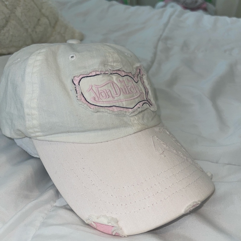 Vintage Von Dutch Distressed Pink Hat